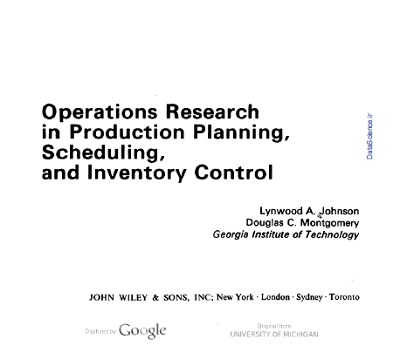 scheduling operations research